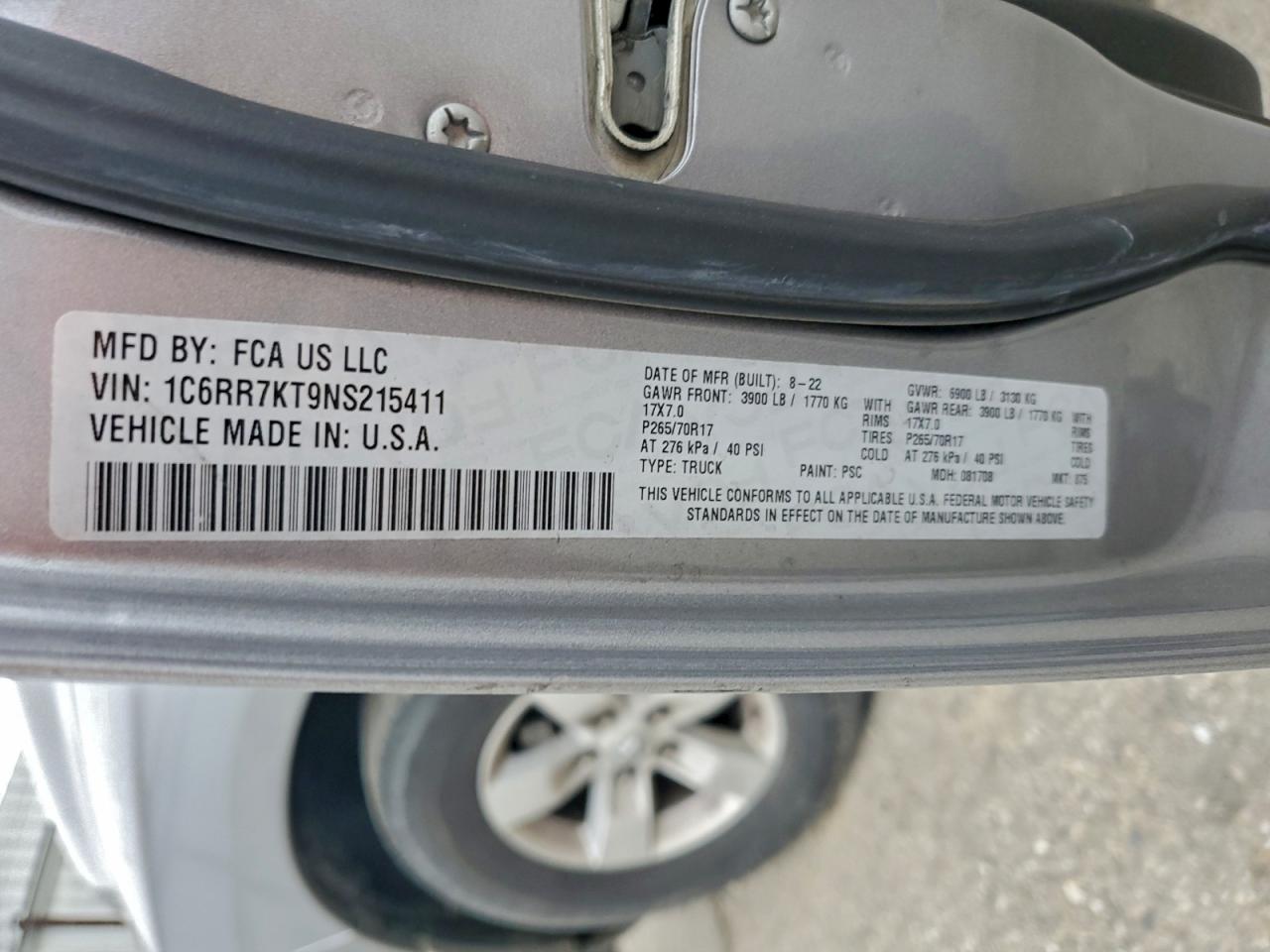 Lot #3311603346 2022 RAM 1500 CLASS