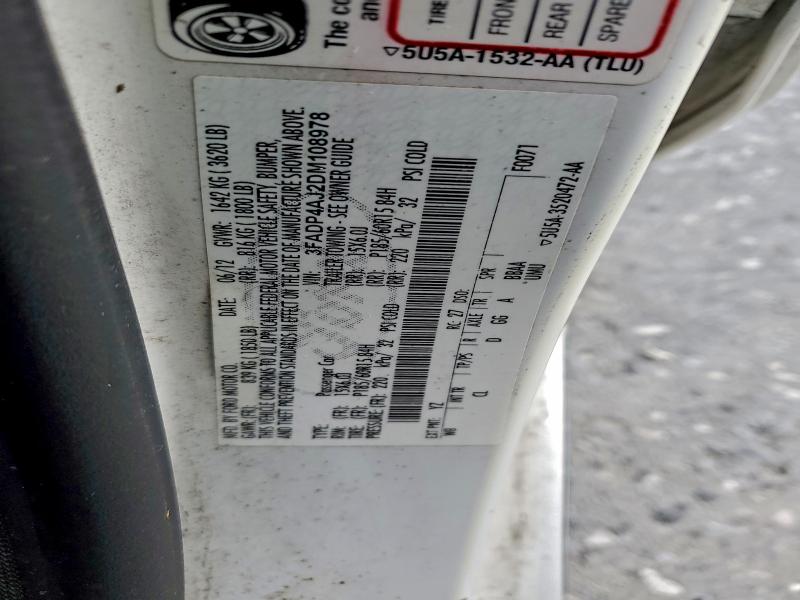 2013 FORD FIESTA S #3308419334