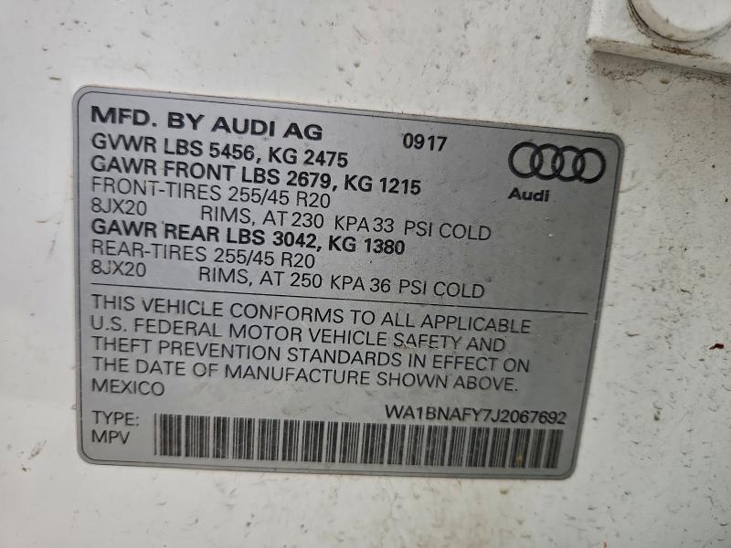 2018 AUDI Q5 PREMIUM #3304507452