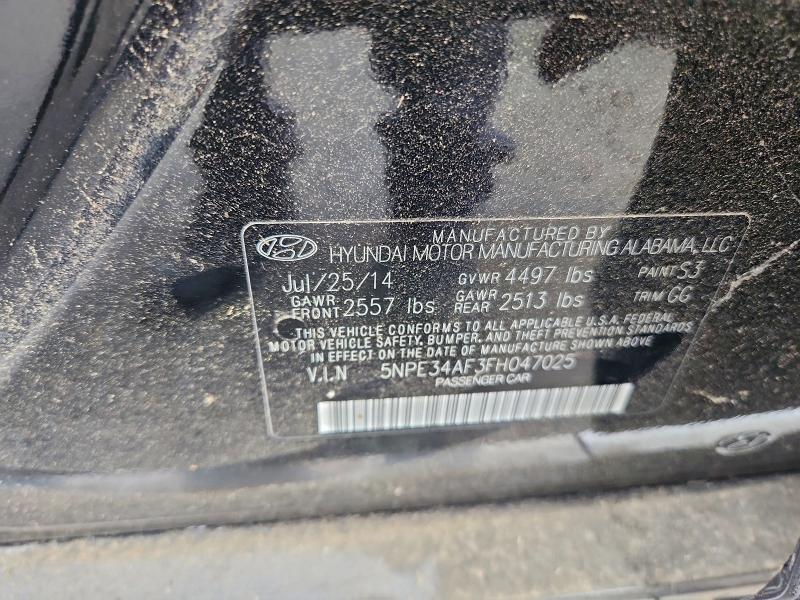 2015 HYUNDAI SONATA SPO #3303775419