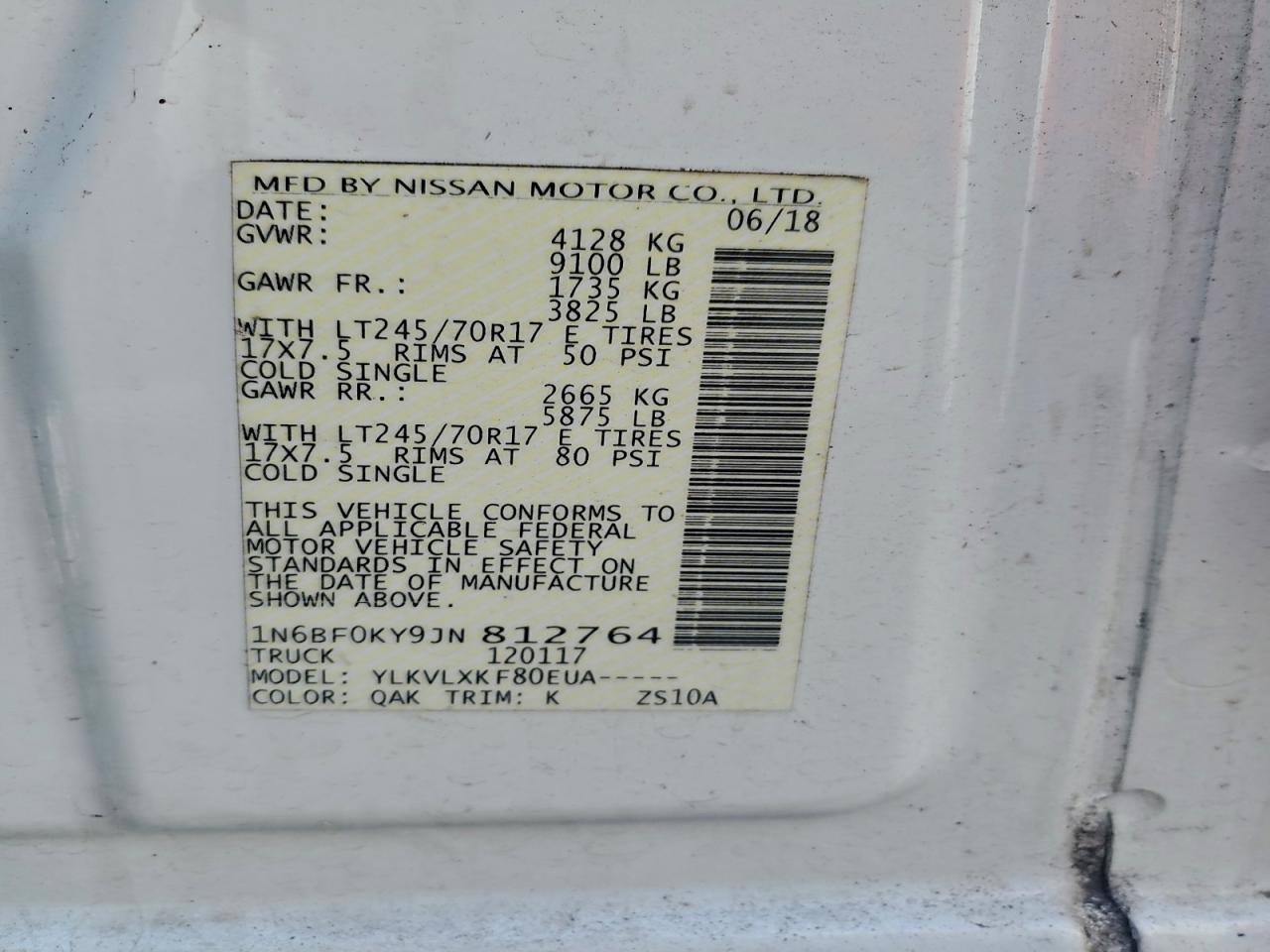 NISSAN NV1500 1500 S