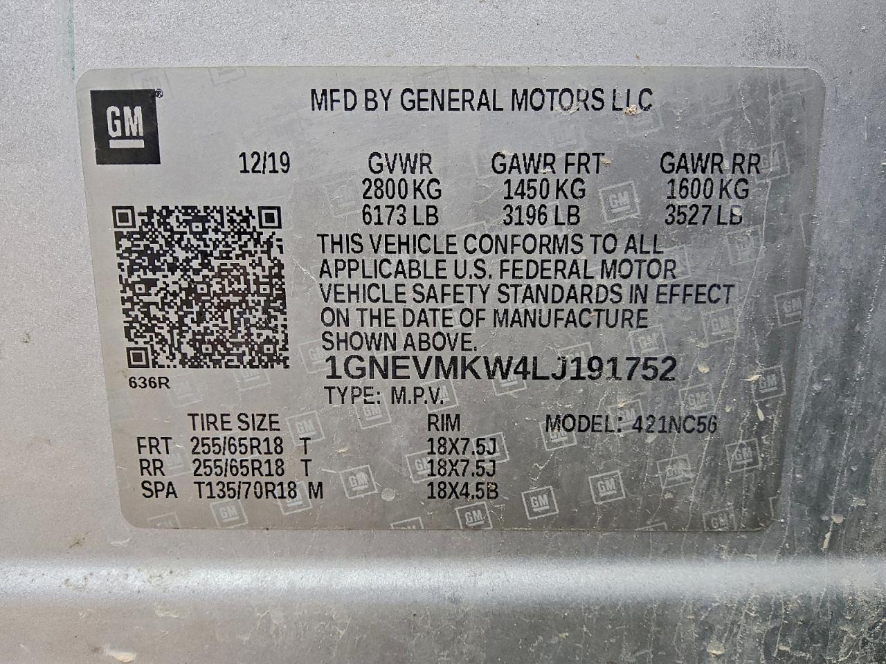 CHEVROLET TRAVERSE LT