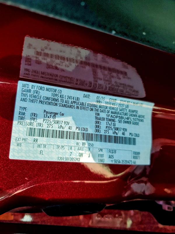 2015 FORD C-MAX SEL #3309560579