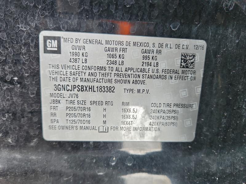 2017 CHEVROLET TRAX 1LT #3316960136