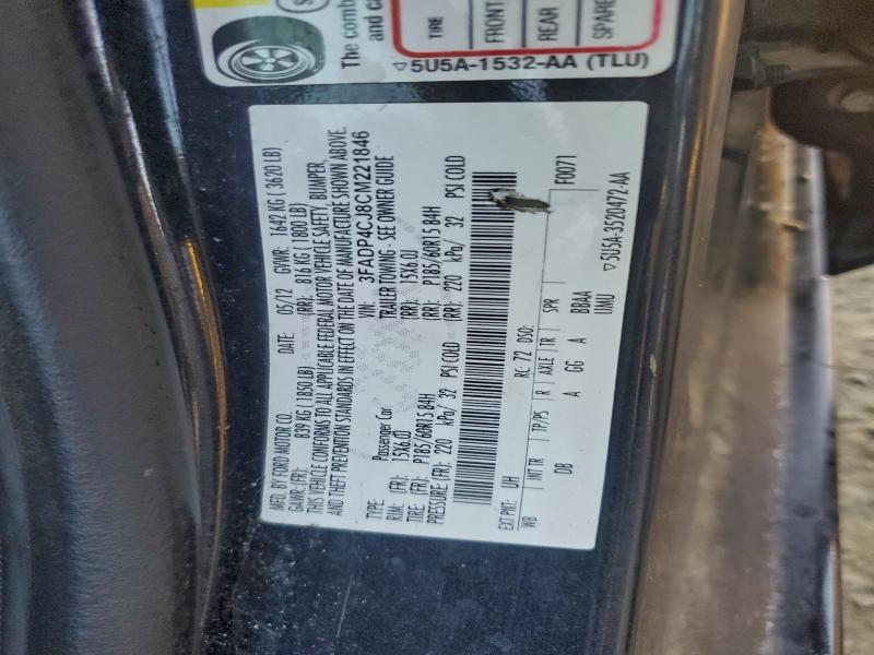 2012 FORD FIESTA SEL #3302729068