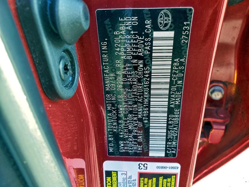 2019 TOYOTA CAMRY XSE #3311557263