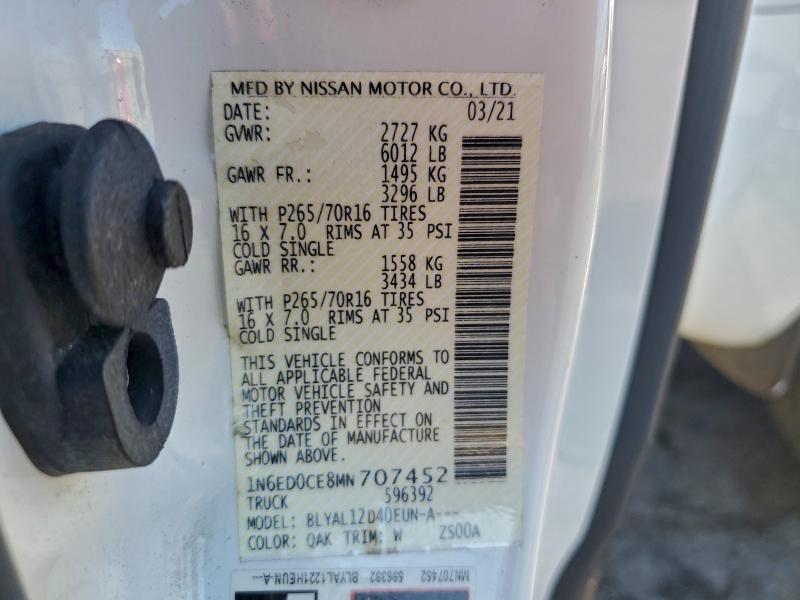 2021 NISSAN FRONTIER S #3303726417