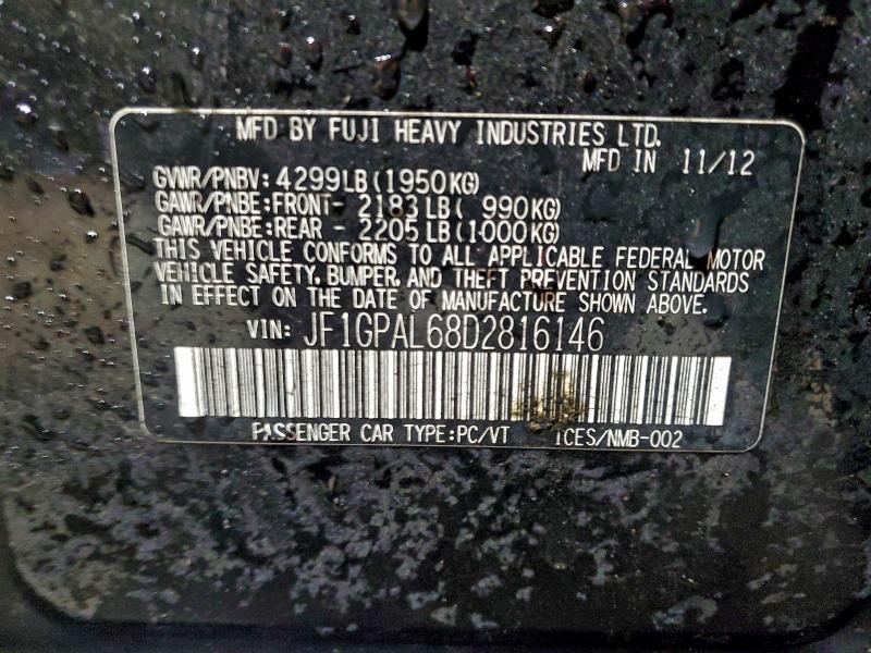 2013 SUBARU IMPREZA SP #3315961174