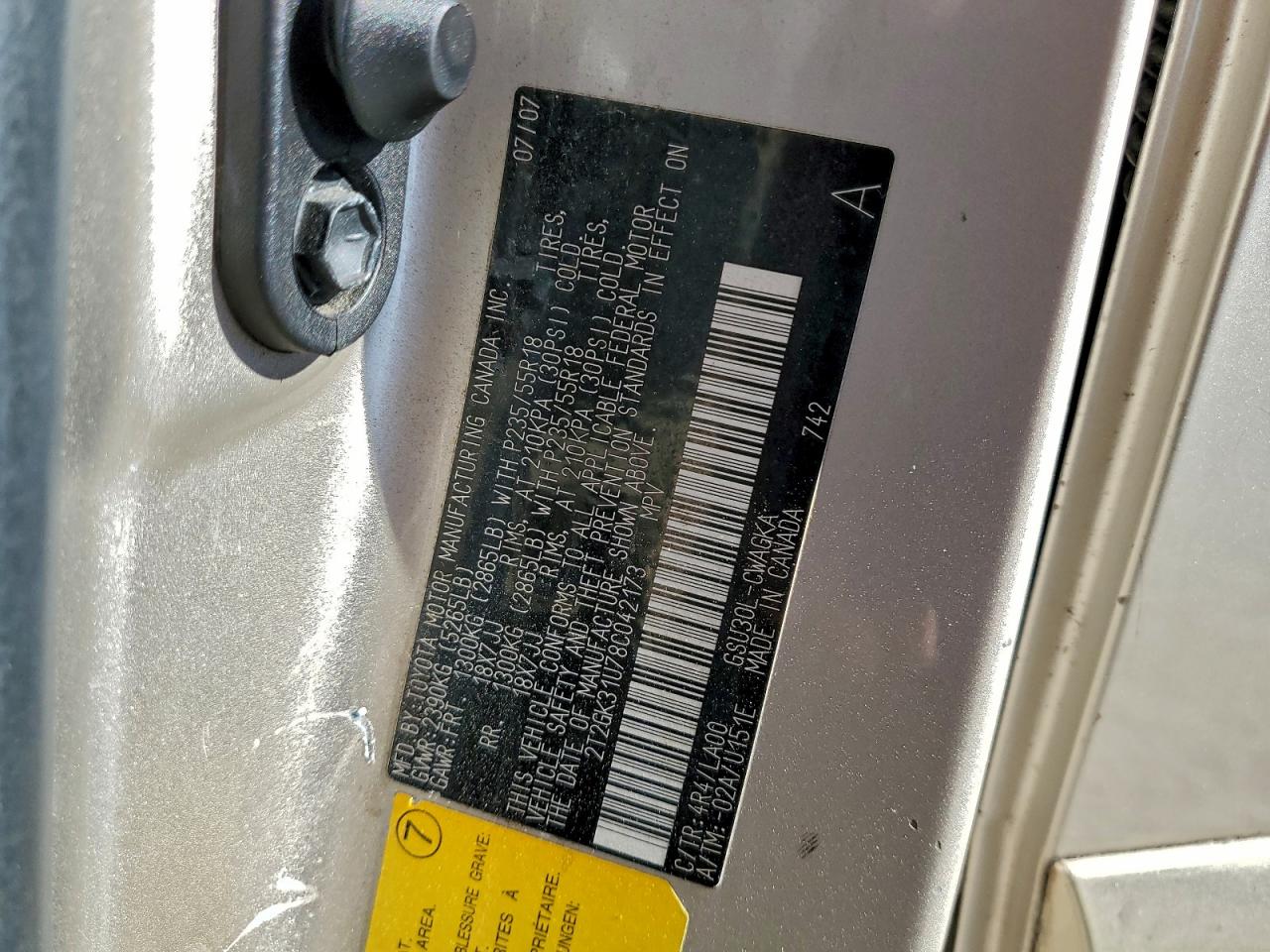 Lot #3310454308 2008 LEXUS RX 350