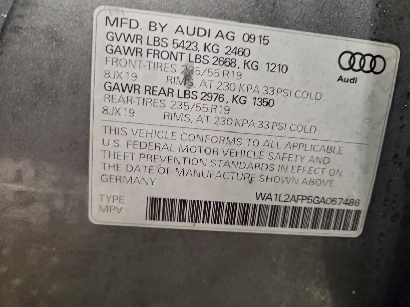 2016 AUDI Q5 PREMIUM #3304803330