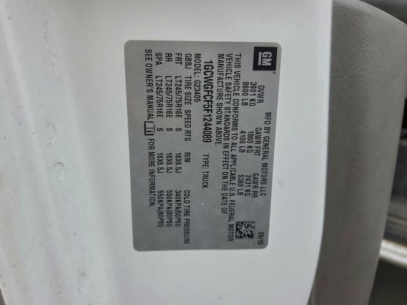 2015 CHEVROLET EXPRESS G2 #3302835923