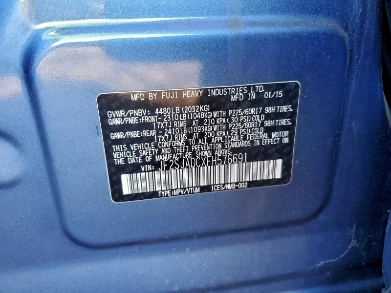 2015 SUBARU FORESTER 2 #3317705072