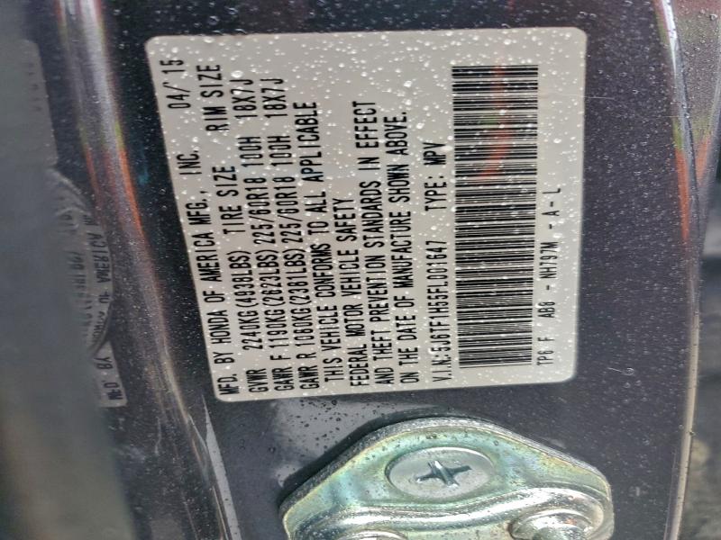 2015 HONDA CROSSTOUR #3307184884