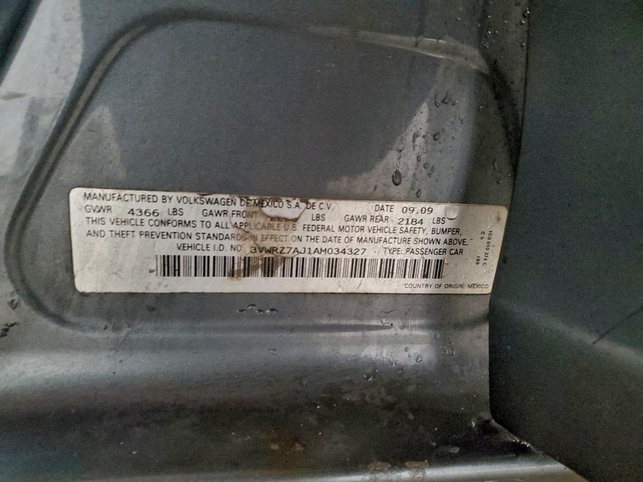 Lot #3311697252 2010 VOLKSWAGEN JETTA SE