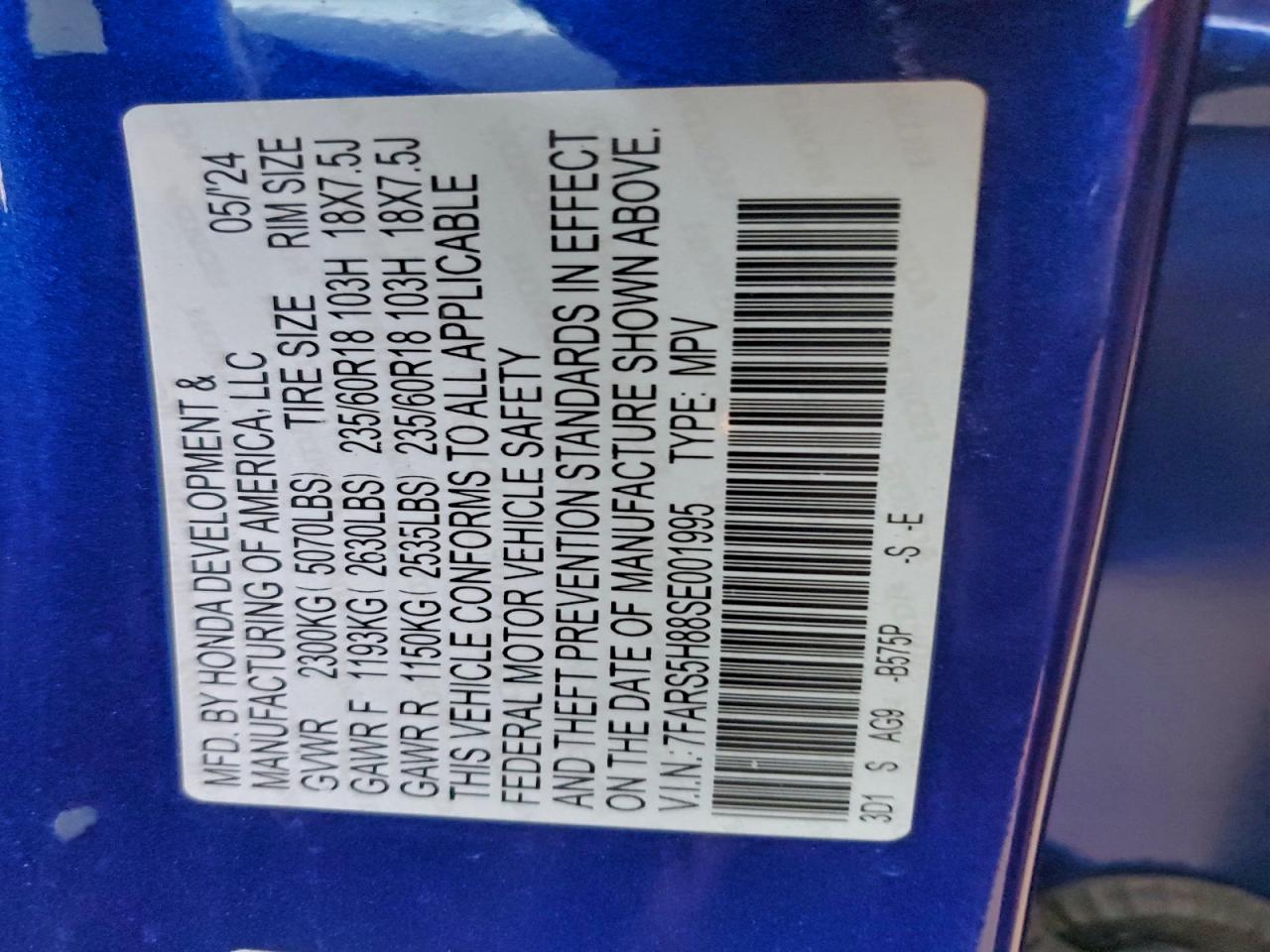 Lot #3305607750 2025 HONDA CR-V SPORT