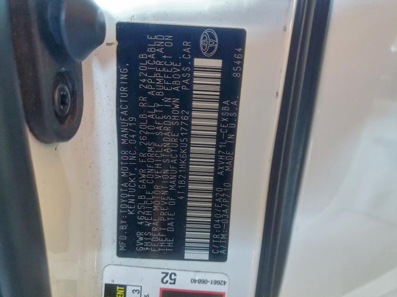 2019 TOYOTA CAMRY HYBR #3303051614