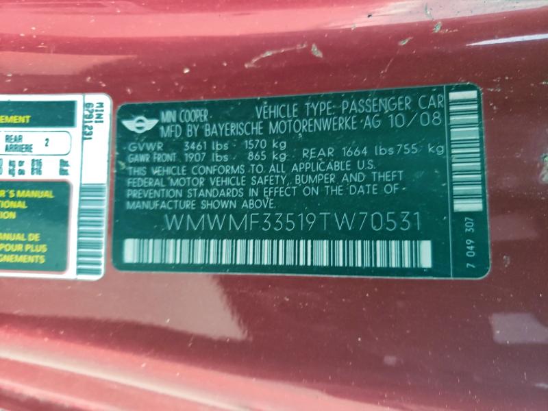 2009 MINI COOPER #3310322963