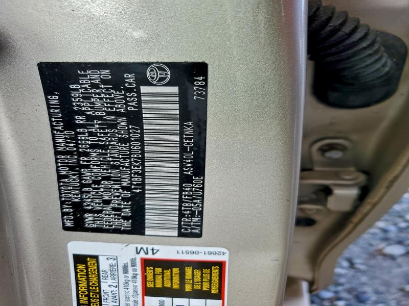 2011 TOYOTA CAMRY BASE #3303510906