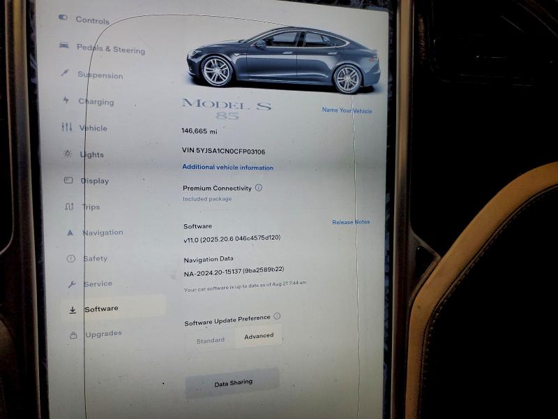 2012 TESLA MODEL S #3304568442