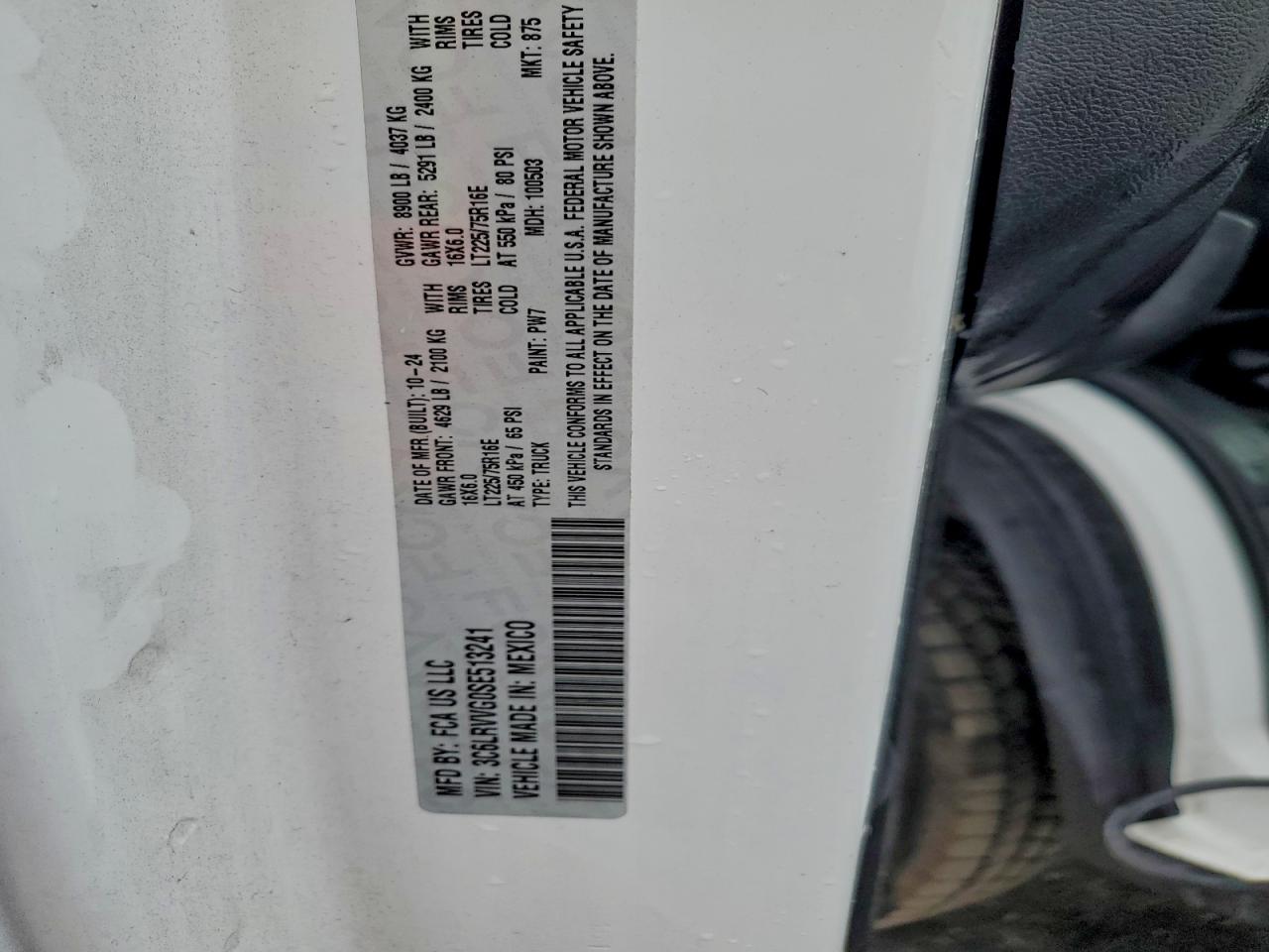 RAM PROMASTER 2500 STANDARD