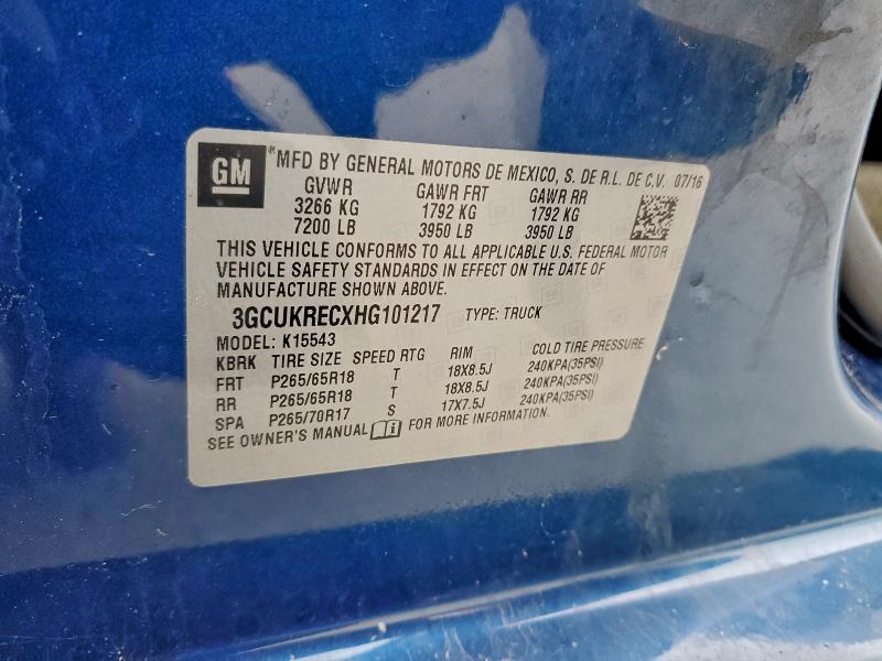 2017 CHEVROLET SILVERADO #3304549453