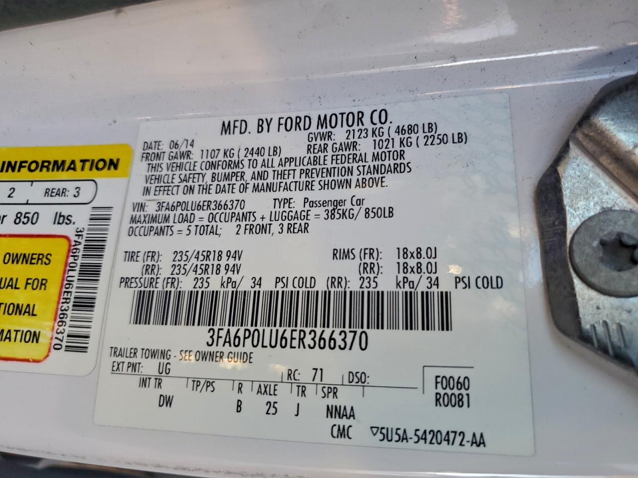 FORD FUSION SE HYBRID