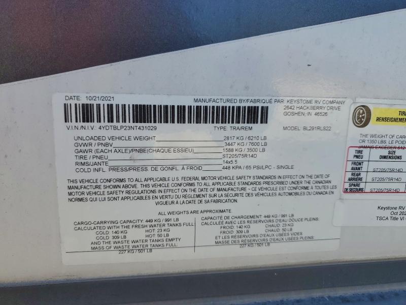 2022 KEYSTONE BULLET #3315880084