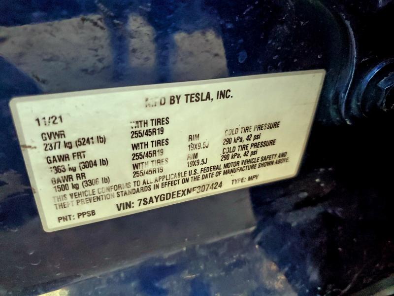 2022 TESLA MODEL Y #3310305966
