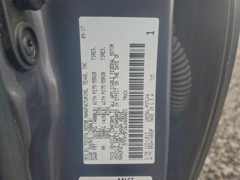 2018 TOYOTA TUNDRA CRE #3309572622