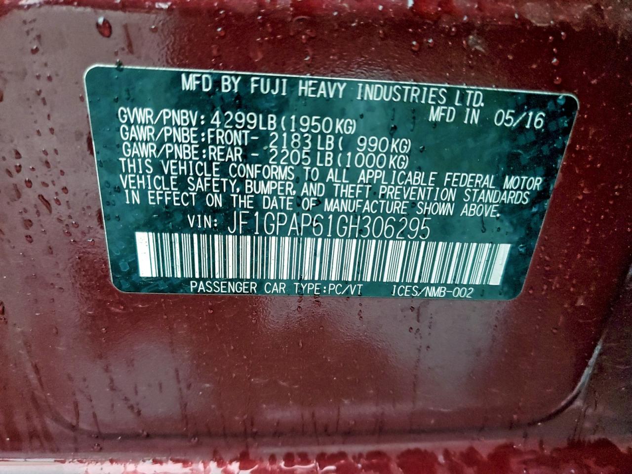 SUBARU IMPREZA SPORT PREMIUM