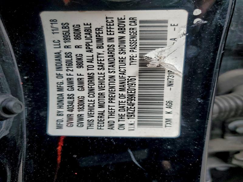 2019 HONDA INSIGHT TO #3302730012