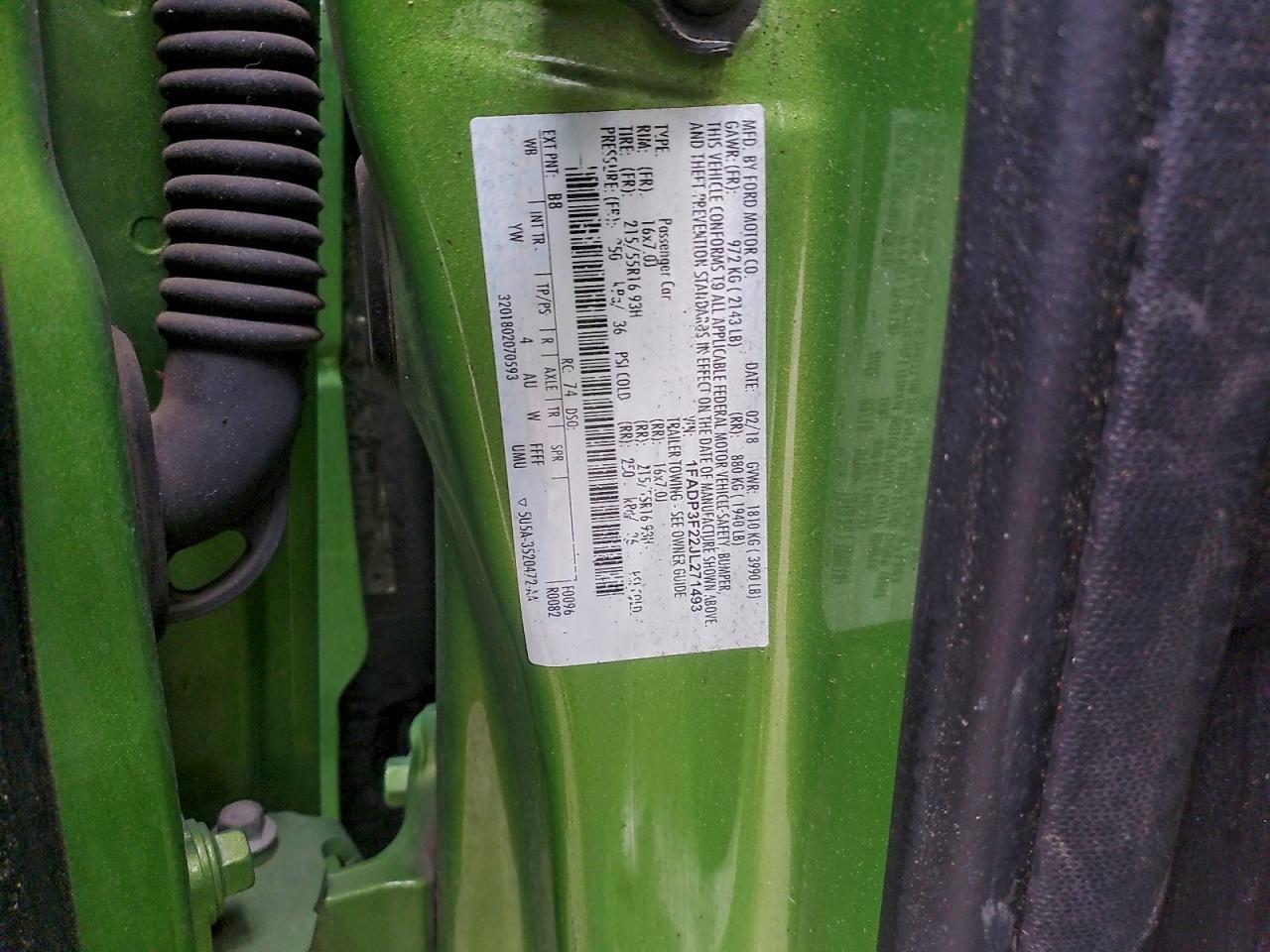 Lot #3304908570 2018 FORD FOCUS SE