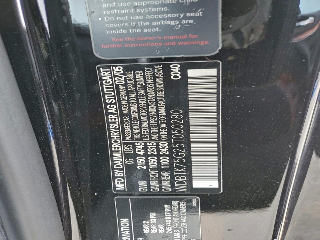 Lot #3317069996 2005 MERCEDES-BENZ CLK 500