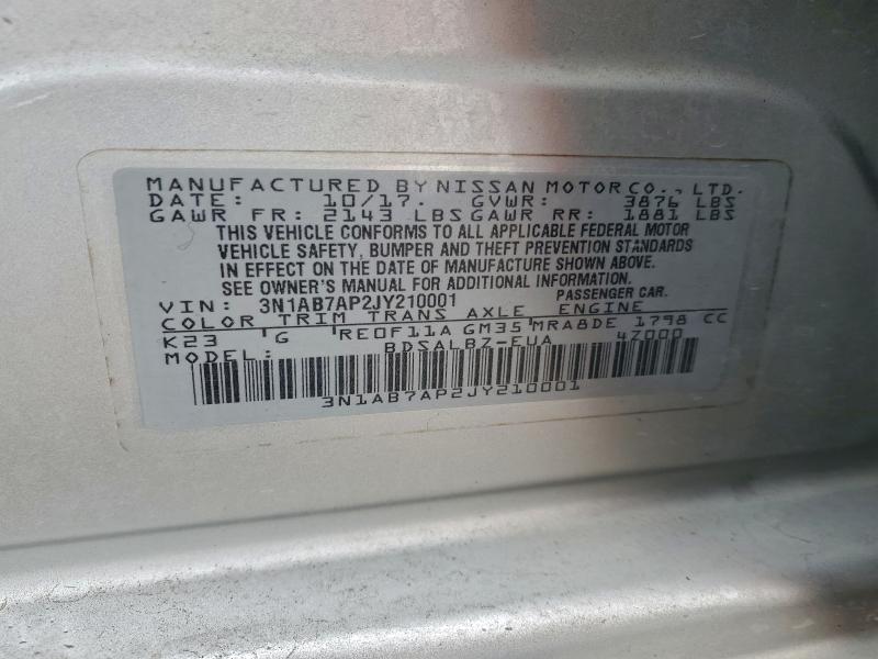 2018 NISSAN SENTRA S #3303899689