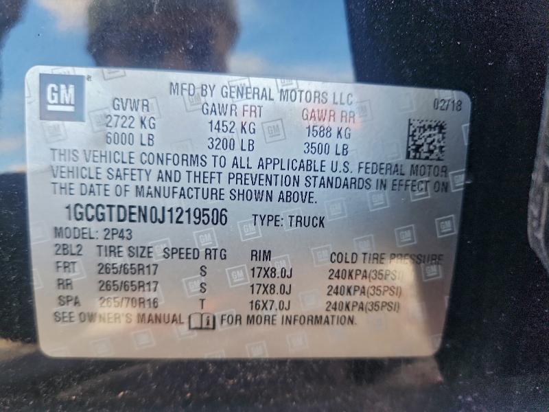 2018 CHEVROLET COLORADO Z #3304753910