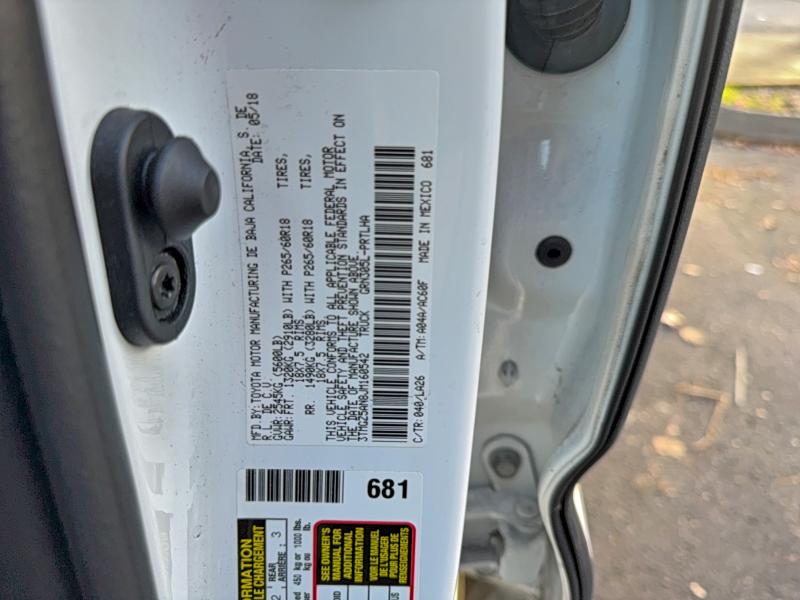 2018 TOYOTA TACOMA DOU #3302634002