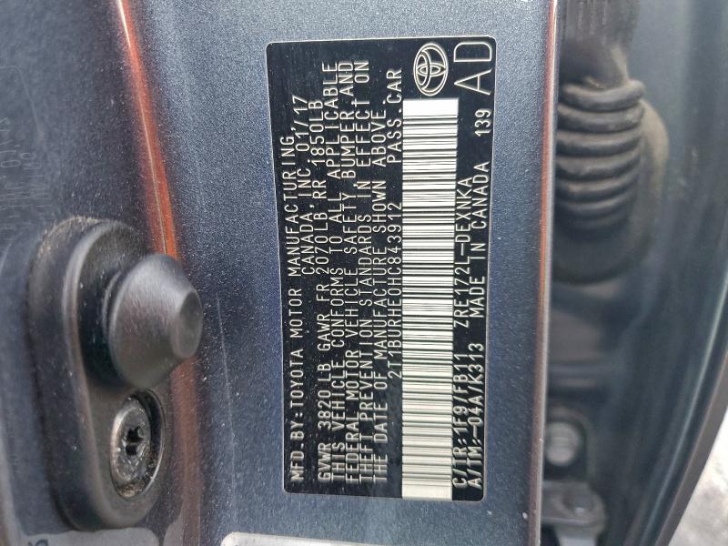 2017 TOYOTA COROLLA L #3305302344