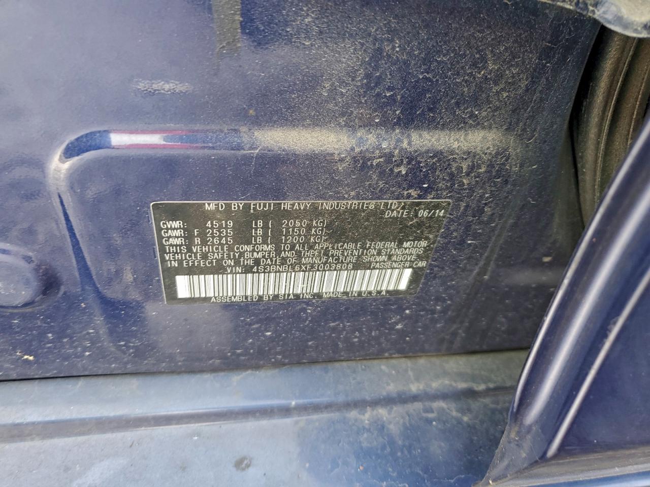 SUBARU LEGACY 2.5I LIMITED