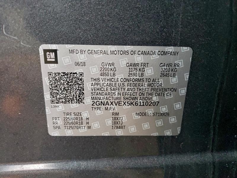 2019 CHEVROLET EQUINOX LT #3311496264