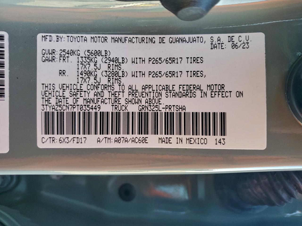 TOYOTA TACOMA DOUBLE CAB