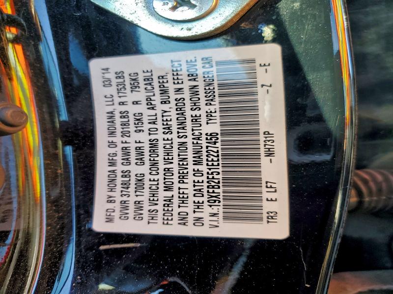 2014 HONDA CIVIC LX #3310510057