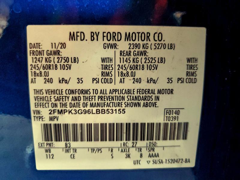 2020 FORD EDGE SE #3305478070