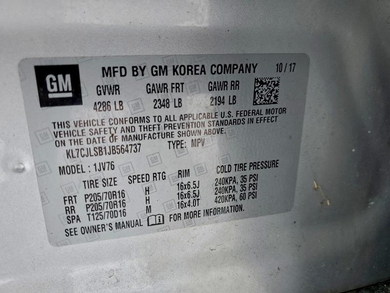 2018 CHEVROLET TRAX 1LT #3302909054