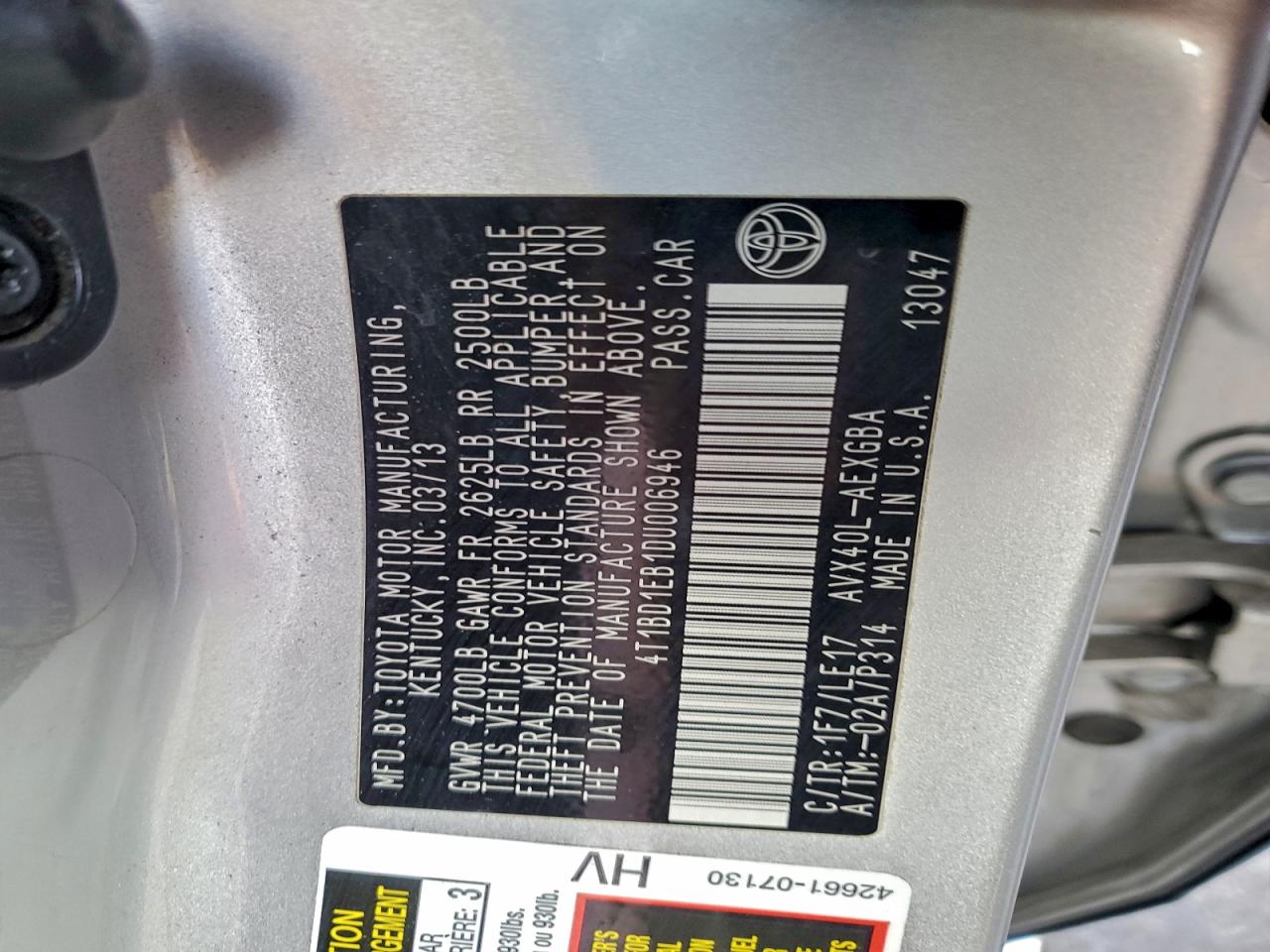 TOYOTA AVALON HYBRID