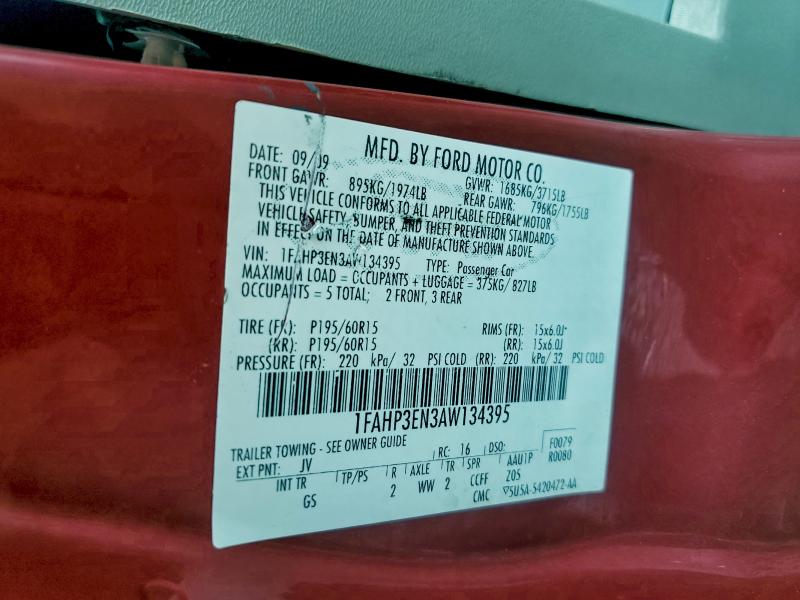 2010 FORD FOCUS S #3302913087