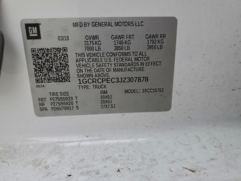 2018 CHEVROLET SILVERADO #3317025092