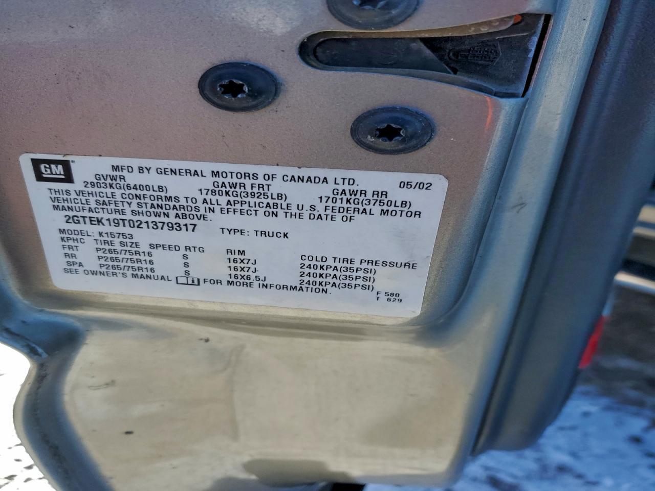 Lot #3308309170 2002 GMC NEW SIERRA