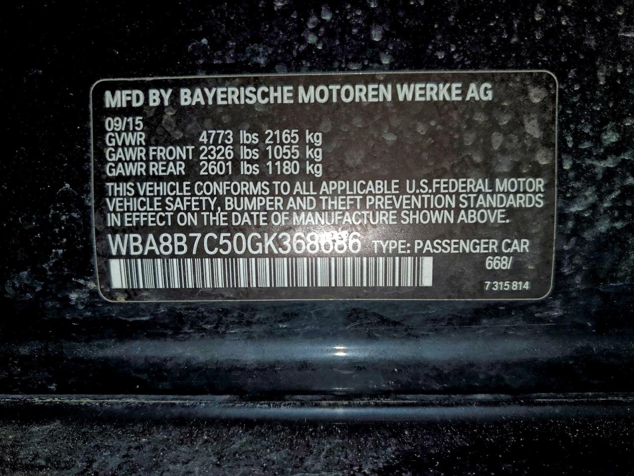 Lot #3315988145 2016 BMW 340 XI