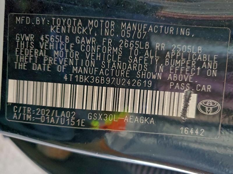 2007 TOYOTA AVALON XL #3305319334