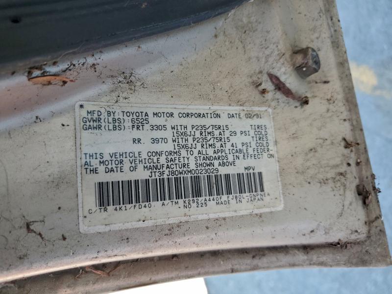 1991 TOYOTA LAND CRUIS #3302635009